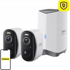 Zestaw Kamer Zewnętrznych Baseus N1 Plus 2K (Białe)