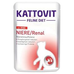 Kattovit KATTOVIT 85g sasz. RENAL WOŁOWINA dla kotów z chorobami nerek