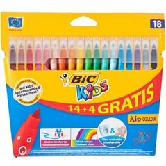 Bic FLAMASTRY BIC KIDS KID COULEUR PUDEŁKO 14+4 SZT - 841802