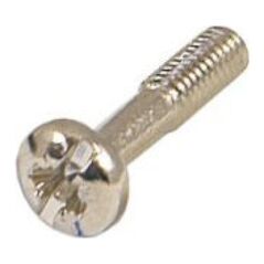 SCHROFF SCHROFF Śruba kołnierzowa z rowkiem krzyżowym/rowkowym, M2,5 x 12,3 mm, stal, niklowana, 100 szt.
