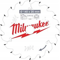 Milwaukee MILWAUKEE CIRCULAR SAW 140x20x18z WOOD - FAST CUTTING CSB P W