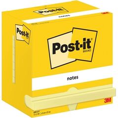Post-it Post-It 654-CY, Square, Yellow, Paper, PEFC, 76 mm, 76 mm