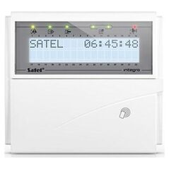 Satel SATEL Manipulator LCD (białe podświetlenie, czytnik kart zbliżeniowych 125 kHz) INT-KLCDR-W
