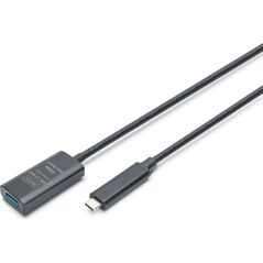 Active USB-C Extension Cable, 5m 10G, USB 3.2 Gen2, USB-C - USB-A (M/F)