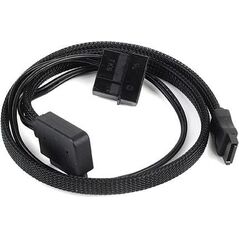 SilverStone SATA - SATA Slimline + Molex, 0.5m, Czarny (SSTCP10)