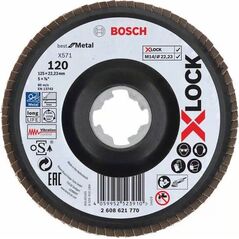 Bosch Bosch X-LOCK serrated lock washer X571 Best for Metal, O 125mm, grinding disc (K120, angled version)