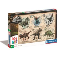 Clementoni CLE puzzle 104 SuperKolor Jurassic World 27179