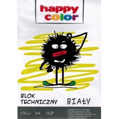 Happy Color Blok techniczny A4 10k biały 170g