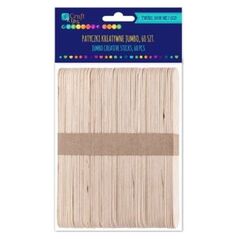 DP Craft Patyczki kreatywne DPCRAFT Jumbo naturalne 14, 8x1, 7cm 60szt. Dalprint