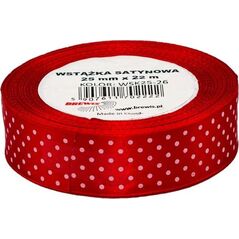 BREWIS Wstążka satynowa BREWIS kropki 25mm WSK25-26 Brewis