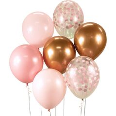 GoDan Bukiet balonowy Beauty&Charm różowo-miedziany 7 szt. 30cm BB-RMD7