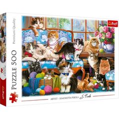 Trefl Puzzle 500 element?w Kocia rodzina