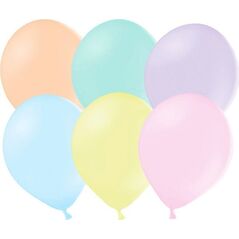 PartyDeco Μπαλόνια λάτεξ Helium, παστέλ χρώματα, 100 τμχ 12171865 5900779130449