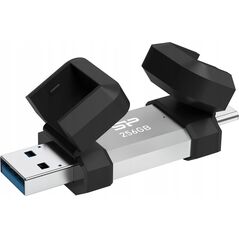 Pendrive Silicon Power Pendrive Silicon Power Mobile C51 256GB USB-A USB 3.2 Type-C 200MB/s Srebrny