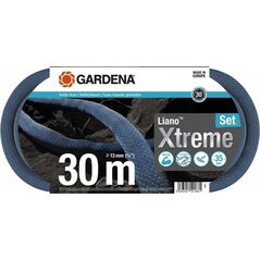 Gardena Gardena Textile Hose Liano Xtreme 1/2, 30 meter set (dark grey/orange, model 2023, incl. cleaning syringe, 2 tap connectors)