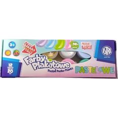 Astra Farby plakatowe pastelowe Astra 12 kolorów x 20 ml STANDART BOX (złota, srebrna) JM 301123021