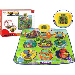 LeanToys Mata Do Tańczenia Z Motywem Dinozaurów 90cm x 86cm