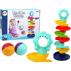 LeanToys Zjeżdżalnia Tor Dla Kulek Spiralna Wieża Kolorowa