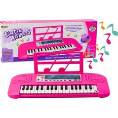 LeanToys Elektryczne Pianinko Dla Dzieci 36 Melodii Różowe