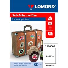 Lomond Lomond PET Laserjet Film Self Adhesive White-coated Matte A4, 25 sheets