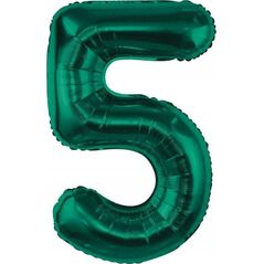GoDan Balon foliowy B&C cyfra 5 zieleń butelkowa 85cm