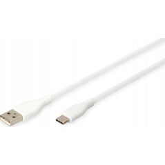 Digitus Silikonowy kabel połączeniowy USB-C, 2 m, biały