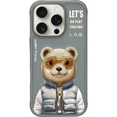 Nimmy iPhone 16 Pro 6.3" case gray/grey Cool&Cute 2.0 Bear