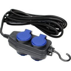 Orno Przedłużacz warsztatowy bryzgoszczelny IP44, 4 gniazda (2+2) 2P+Z, IP44, przewód gumowy, H05RR-F 3x1,5mm?, długość 10m