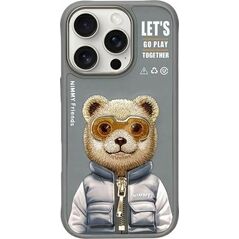 Nimmy iPhone 16 Pro Max 6.9" case gray/grey Cool&Cute 2.0 Bear