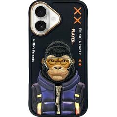 Nimmy case iPhone 16 6.1" black/black Cool&Cute 2.0 Monkey