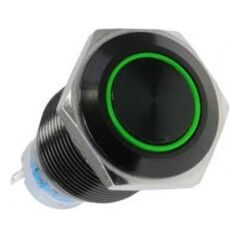 Lamptron Włącznik 19mm Blackline Zielony (LAMP-SW1913L-H)