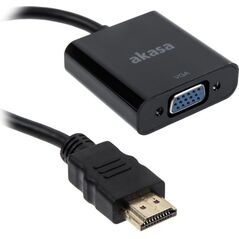 Adapter AV Akasa HDMI - D-Sub (VGA) czarny (AK-CBHD15-20BK)