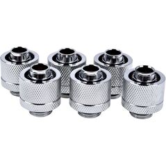 Alphacool Złączki choinkowe 1/4" - 16/10mm, 6szt. srebrne (17235)