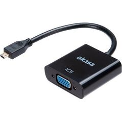Adapter AV Akasa HDMI Micro - D-Sub (VGA) czarny (AK-CBHD21-15BK)