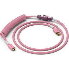 Kabel USB Glorious PC Gaming Race USB-A - USB-C 1.36 m Różowy (GLO-CBL-COIL-PP)