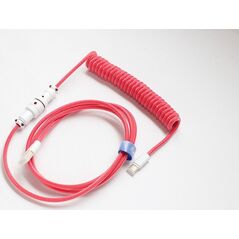Kabel USB Ducky Ducky Premicord Apple Red Spiralkabel, USB Typ C auf Typ A - 1,8m