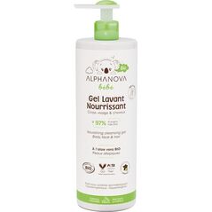 Alphanova Bebe Alphanova Bebe Bio, Θρεπτικό τζελ καθαρισμού για το σώμα, το πρόσωπο και τα μαλλιά για μωρά, 400ml 14222712 3760075073534