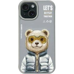 Nimmy iPhone 15 6.1" case gray/grey Cool&Cute 2.0 Bear