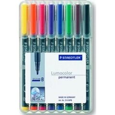 Staedtler STAEDTLER Folienstift Lumocolor B perm 8St