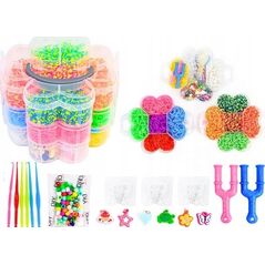 LeanToys Zestaw Gumek Do Tworzenia Bransoletek DIY 4500 El