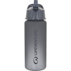 Lifeventure Flip-Top Water Bottle, Grey