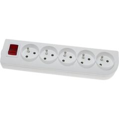 Elgotech Rozgałęźnik do przedłużacza z wyłącznikiem 5-gniazd z/u biały GN-50W