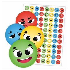 LearnHow Naklejki motywacyjne - Kolorowe emocje 88szt