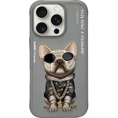 Nimmy iPhone 16 Pro 6.3" case gray/grey Glasses Cool Dog