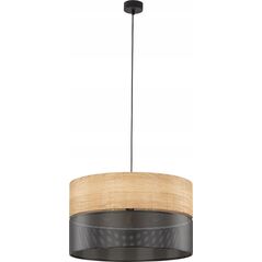 Lampa wisząca TKKRYWULT TK Lighting Nicol 4798 lampa wisząca zwis 3x15W E27 czarna/dąb