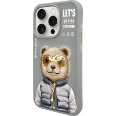 Nimmy iPhone 15 Pro Max 6.7" case gray/grey Cool&Cute 2.0 Bear