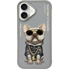 Nimmy iPhone 16 6.1" case gray/gray Glasses Cool Dog