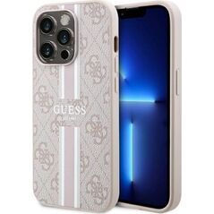Guess Etui Guess GUHMP14XP4RPSP Apple iPhone 14 Pro Max różowy/pink hardcase 4G Printed Stripes MagSafe