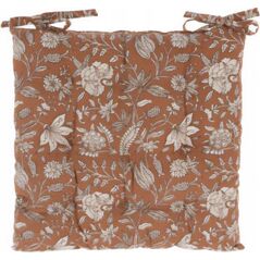 Home Styling Collection Μαξιλάρι καρέκλας με κόμπους, floral σχέδιο, 100% βαμβάκι, 40 x 40 cm 14127043 5902973445992