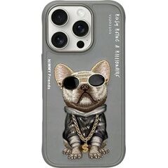 Nimmy iPhone 16 Pro Max 6.9" case gray/grey Glasses Cool Dog